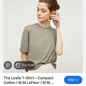 MM Lafleur Pebble Brown Leslie Short Sleeve Tee S